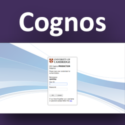 Cognos Reporting Log on | Admin Reporting - Cambridge